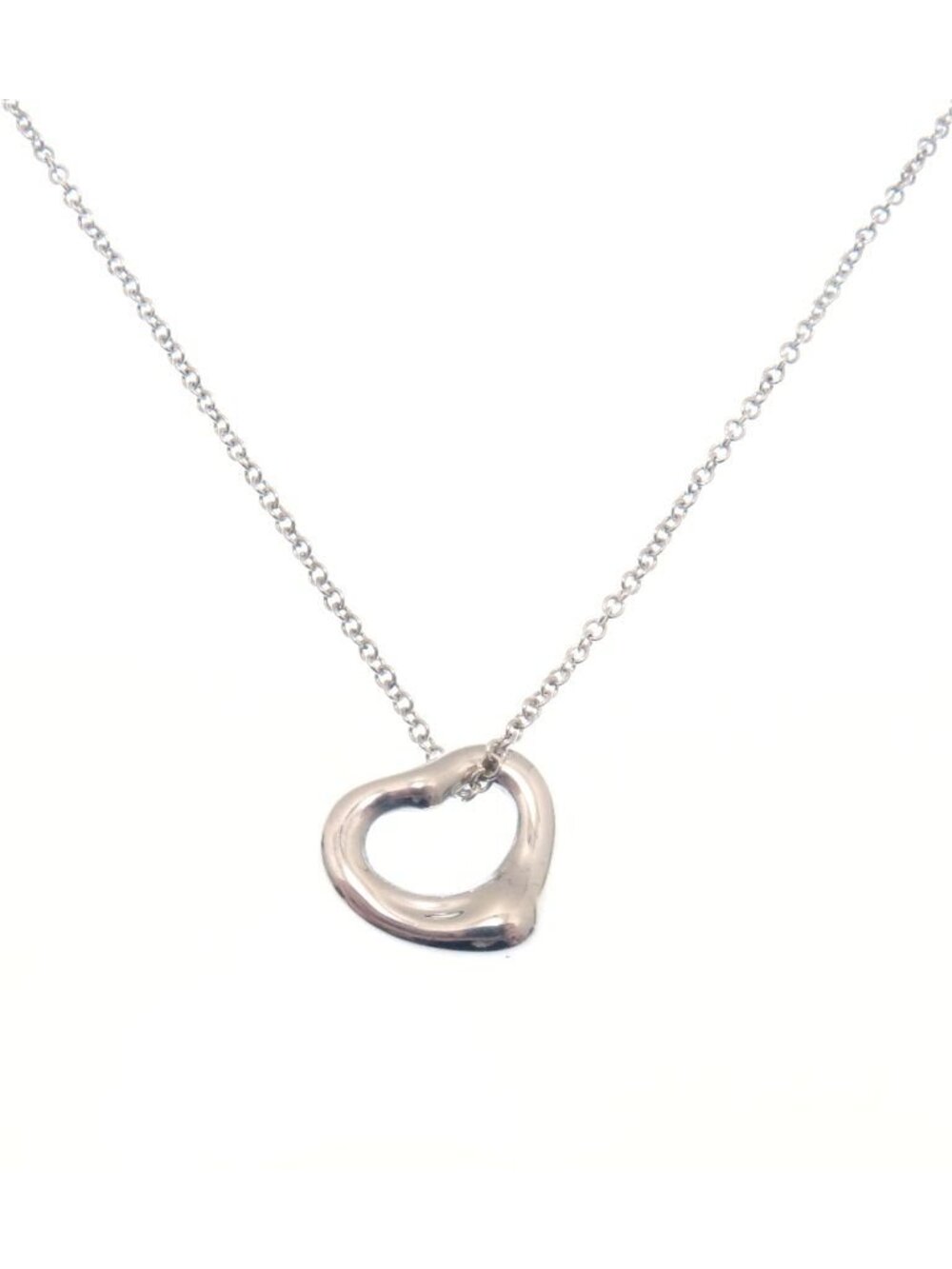 Tiffany & Co Open Heart NC Necklace Silver